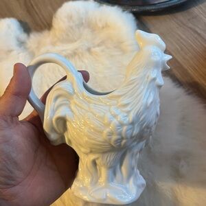 Studio Nova White Ceramic Rooster Jug